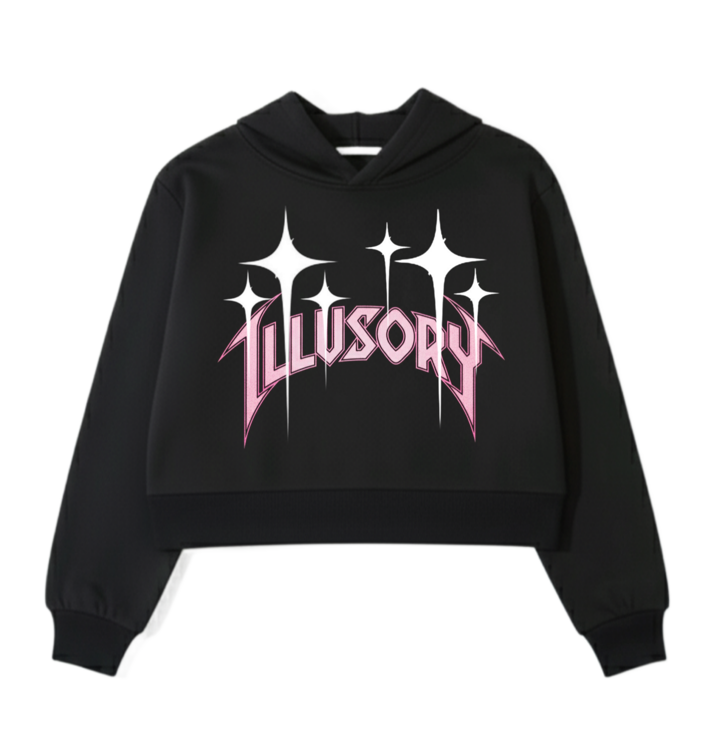 ILLUSORY CROP HOODIE