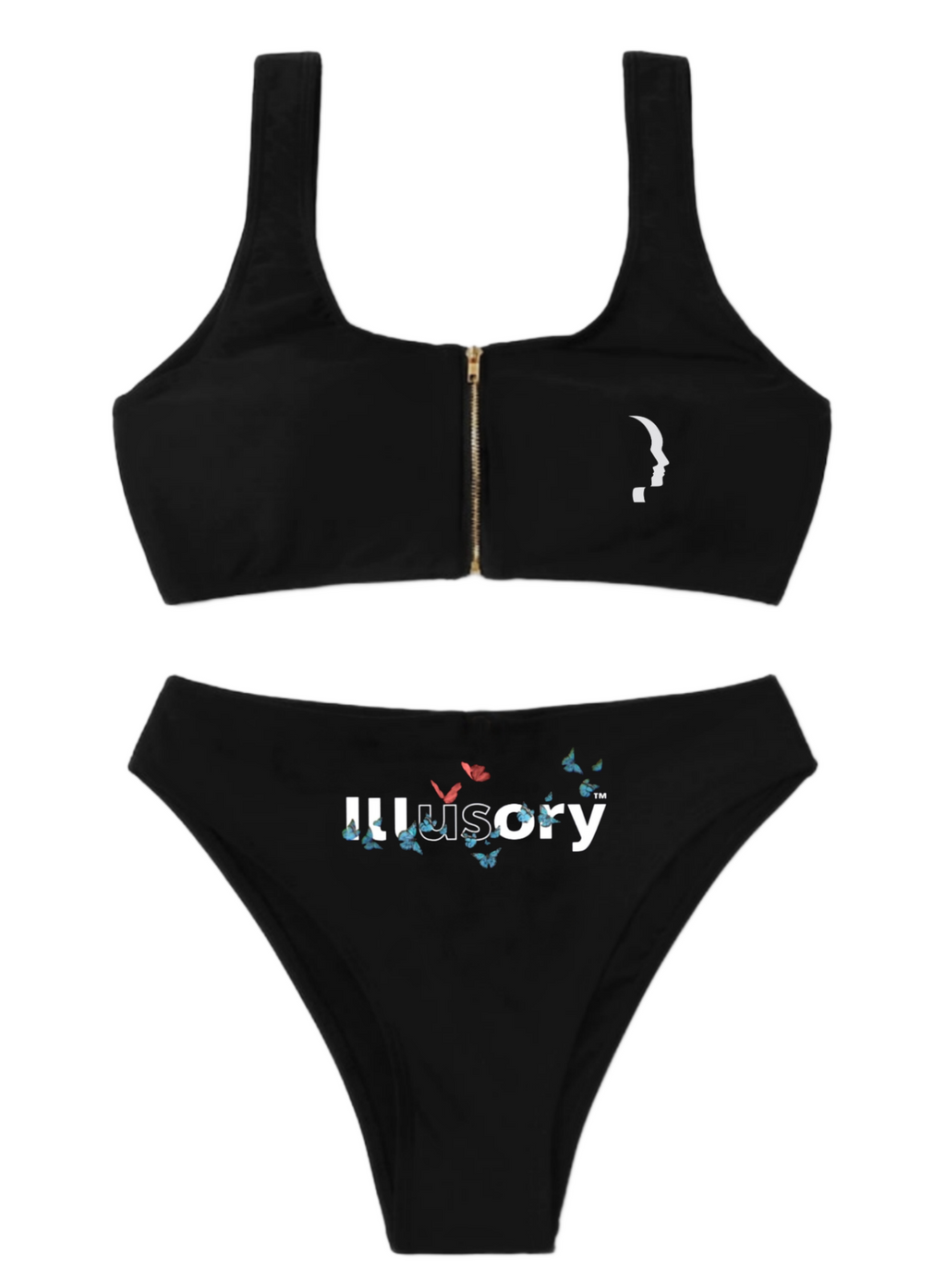 ILLUSORY "US" ZIP SWIMWEAR