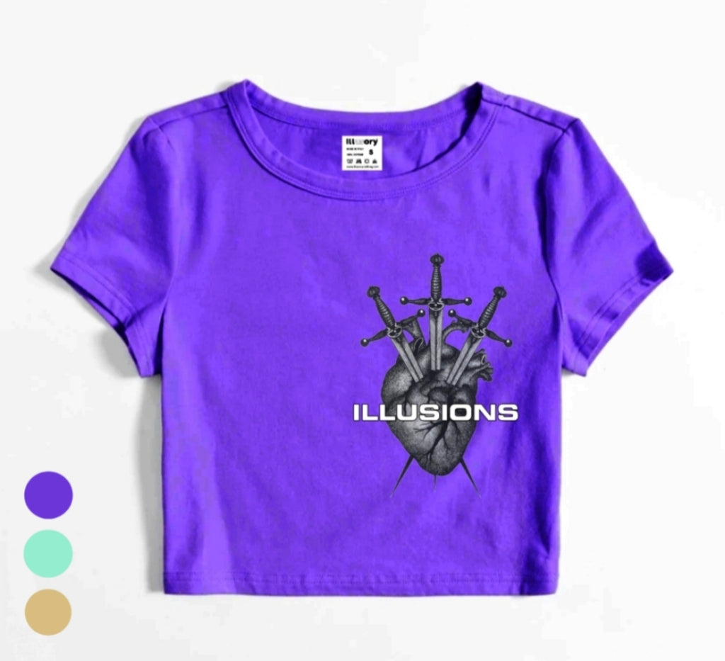 "BREAKING ALL ILLUSIONS" CROP TOP